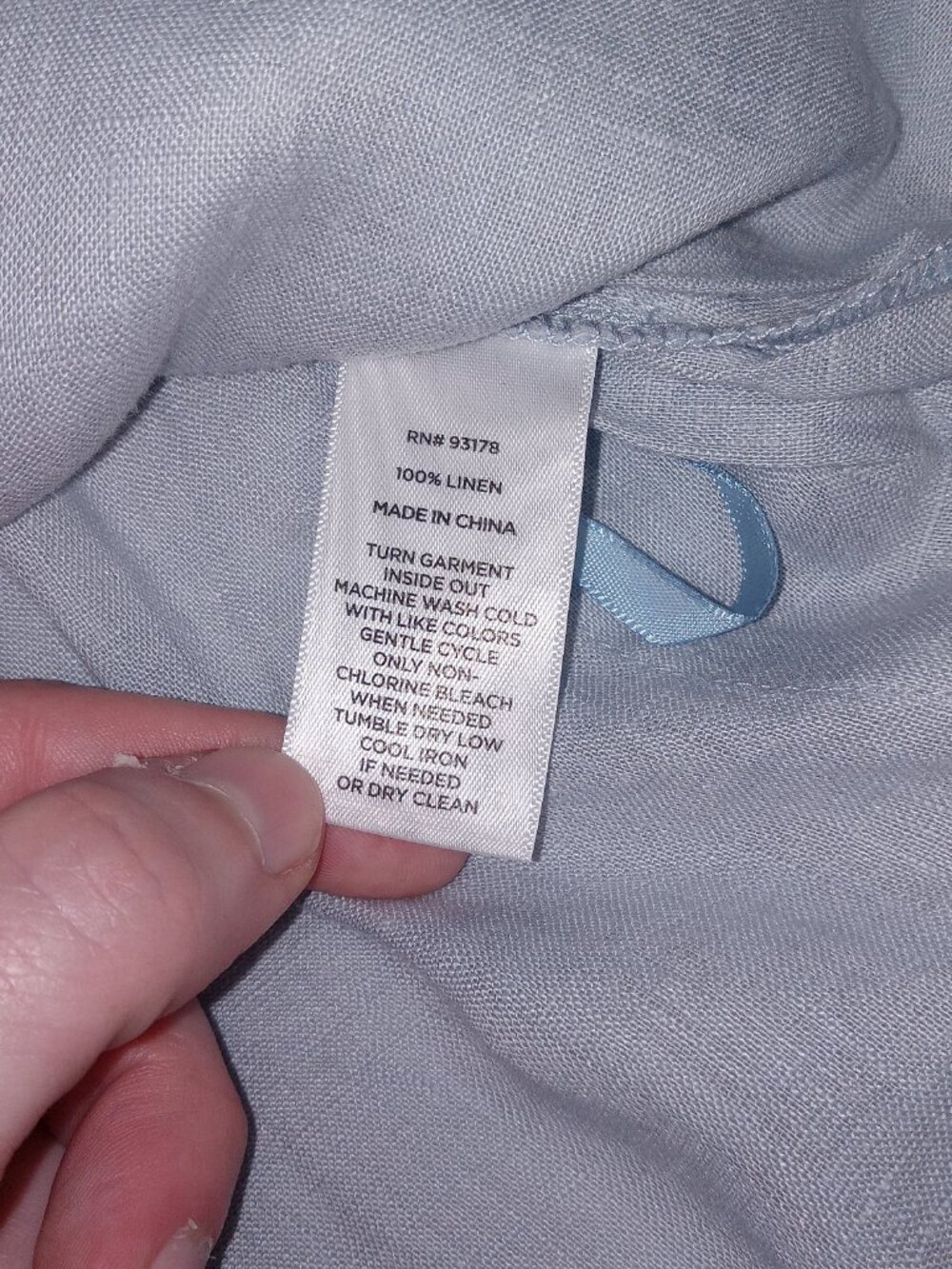 Magaschoni Linen Lagenlook Top Blue Oversized Tunic Womens L - Picture 12 of 12